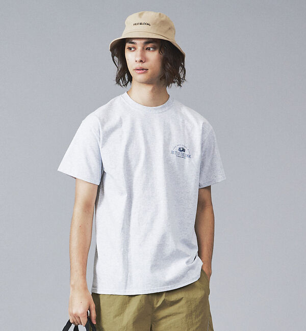 ABAHOUSE「【FRUIT OF THE LOOM】フロント＆バックプリント クルーネック シ」|Tシャツ・カットソー|グレー