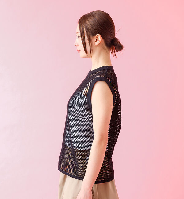 Rouge vif「【JOHNBULL/ジョンブル】メッシュノースリーブトップス / タンクトップ」|Tシャツ・カットソー|