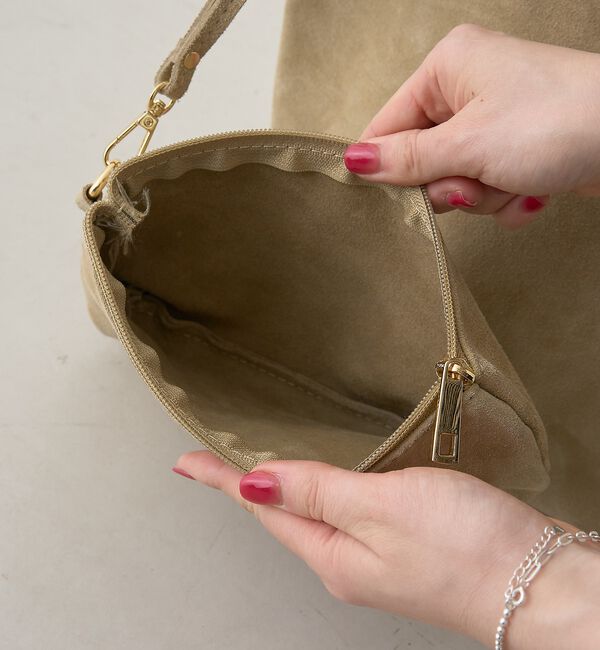 Rouge vif「【AULENTTI/オウレンティ】スウェードワンショルダーバッグ ポーチ付き」|ショルダー・メッセンジャー|