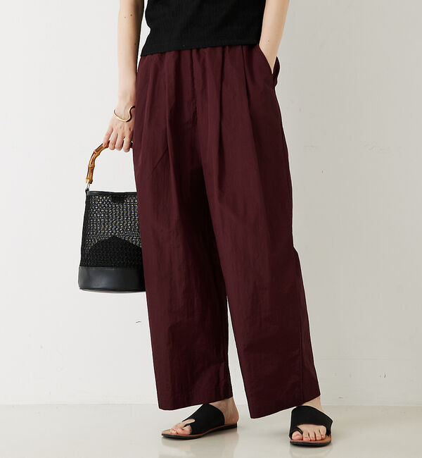 abahouse mavie「シャイニータフタワイドテーパードパンツ」|その他|