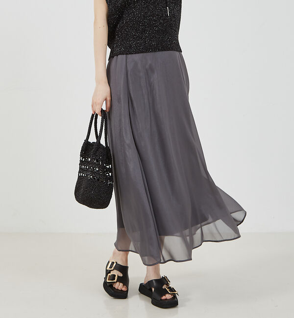 abahouse mavie「シアーフレアースカート」|スカート|