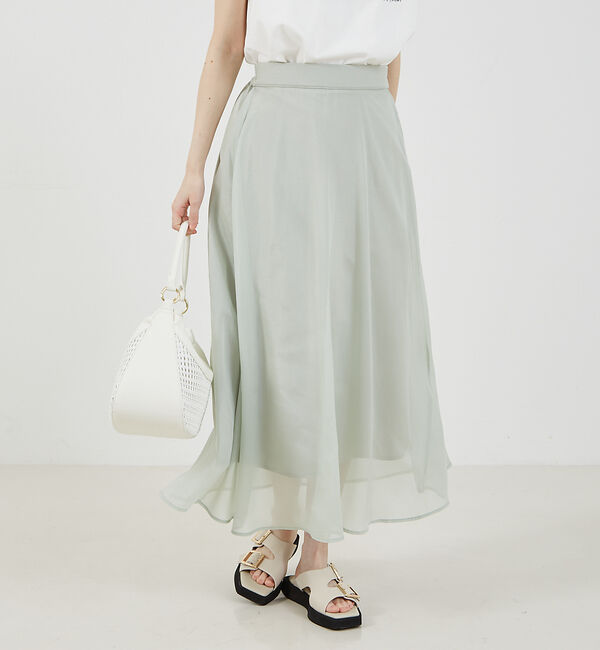 abahouse mavie「シアーフレアースカート」|スカート|