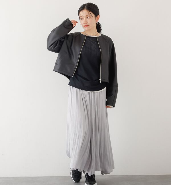 abahouse mavie「ヴィンテージサテンギャザースカート」|スカート|