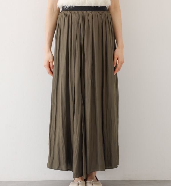 abahouse mavie「ヴィンテージサテンギャザースカート」|スカート|