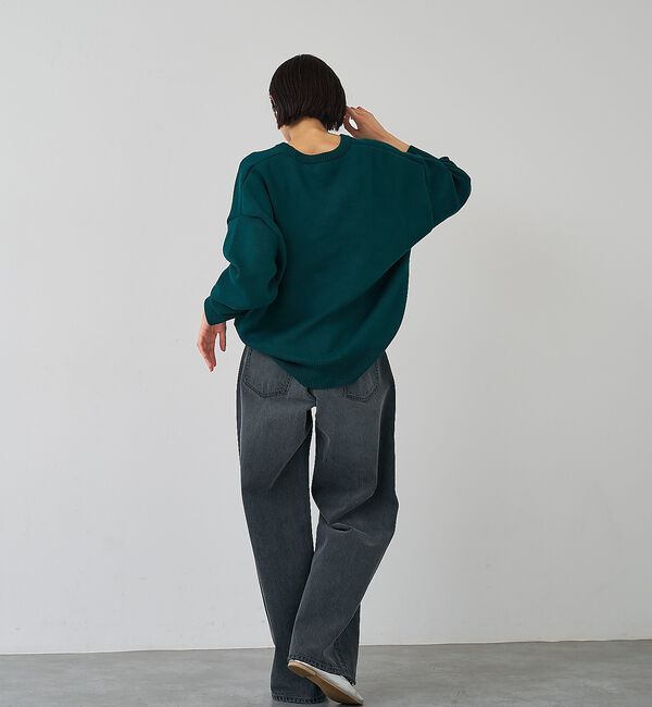 abahouse mavie「スウェットライク刺繍ニット」|ニット・セーター|