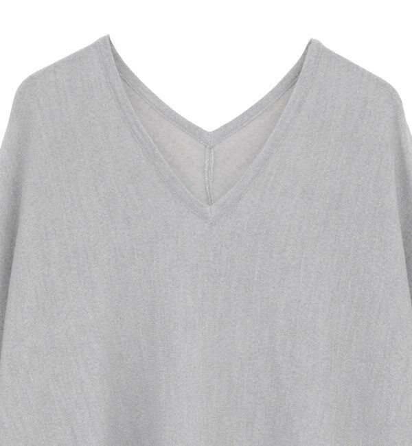 Liesse「【定番】ラメ混前後V袖リブオーバーニット」|ニット・セーター|