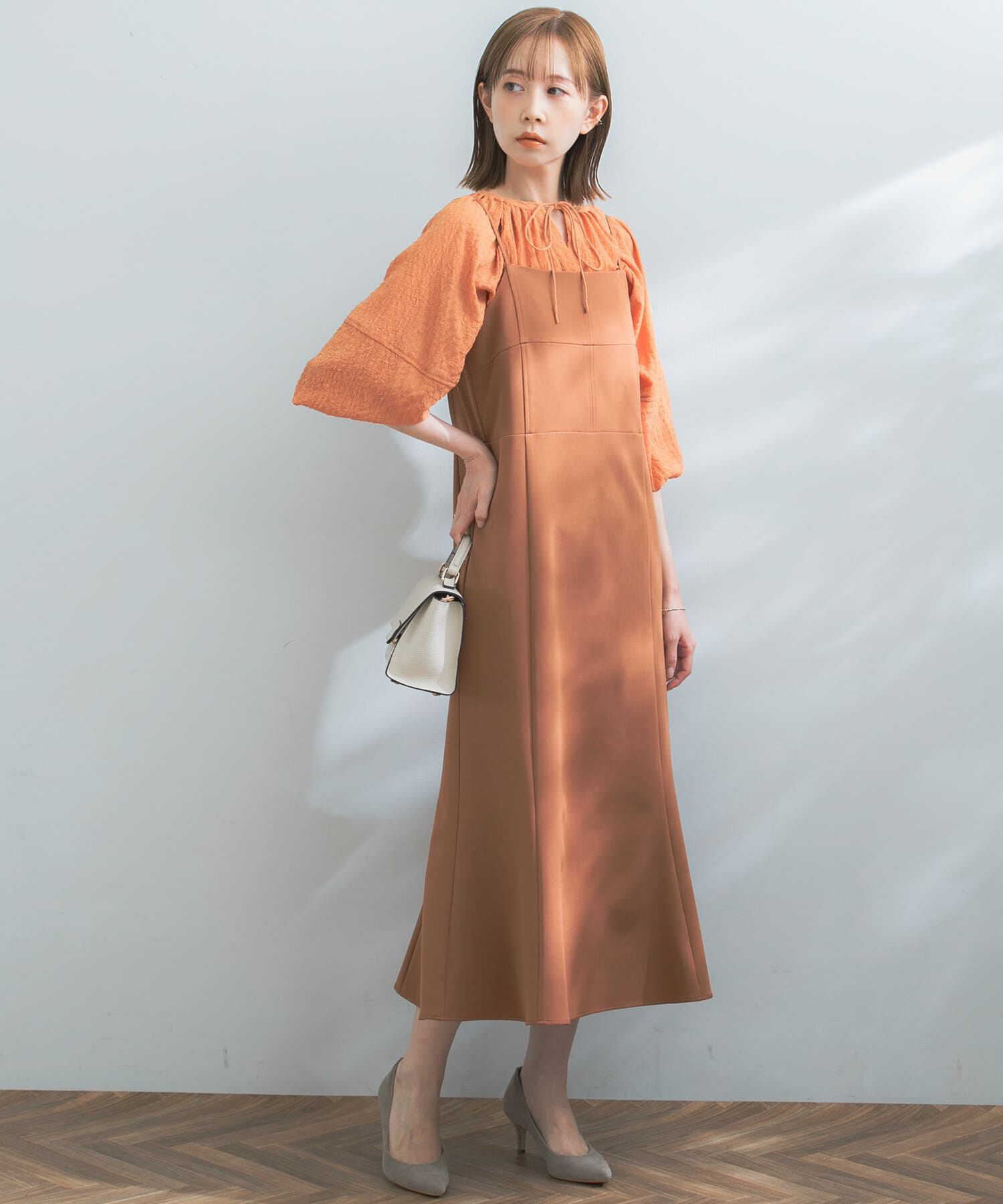 URBAN RESEARCH ROSSO「ブラウス&times;キャミセットワンピース」|ワンピース|