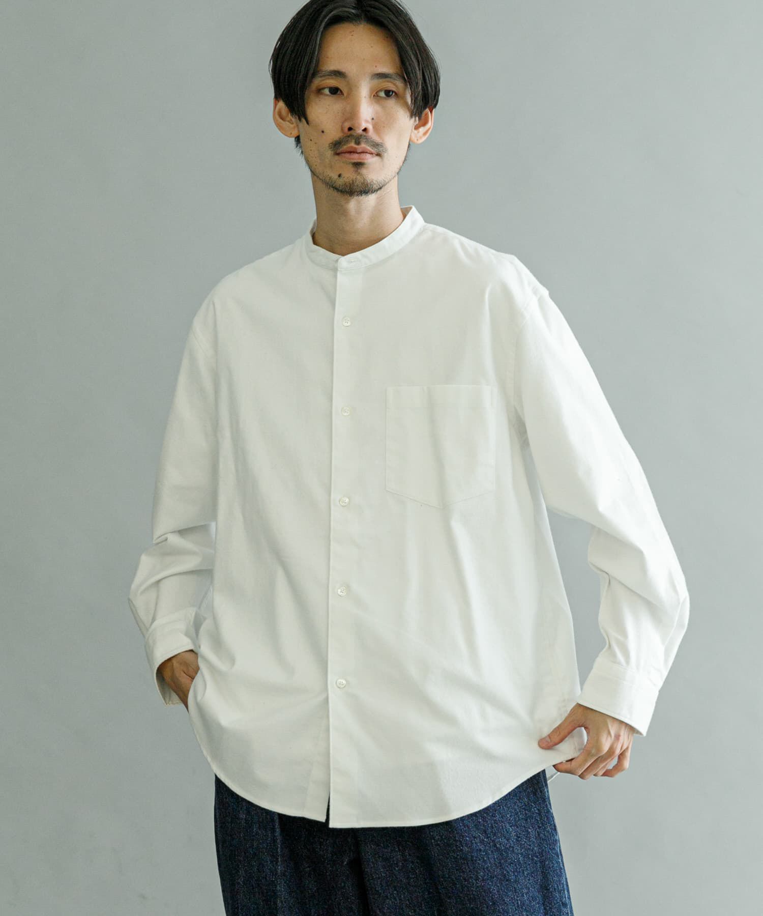 URBAN RESEARCH「『UR TECH』バンドカラーシャツ」|シャツ・ブラウス|