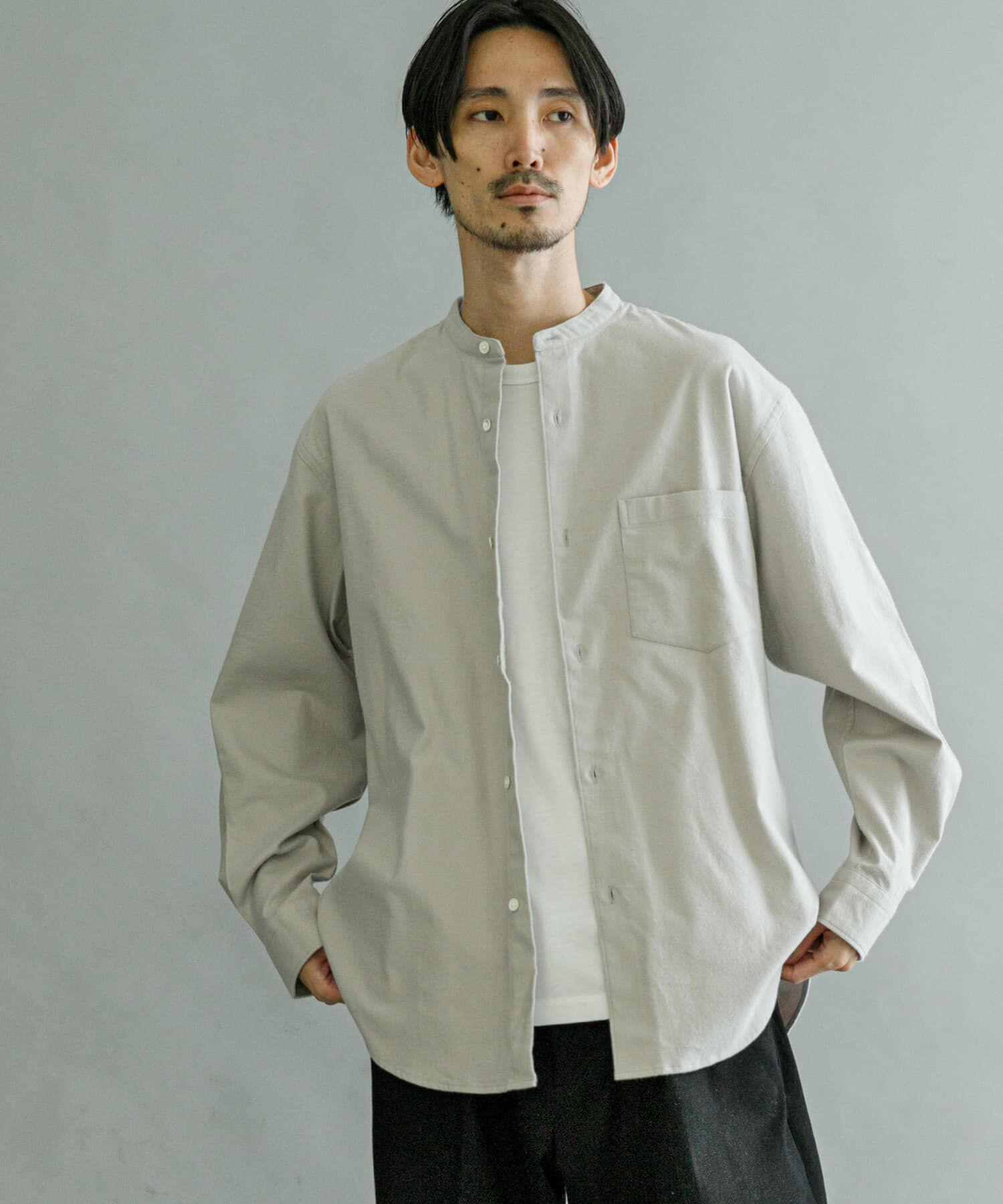 URBAN RESEARCH「『UR TECH』バンドカラーシャツ」|シャツ・ブラウス|