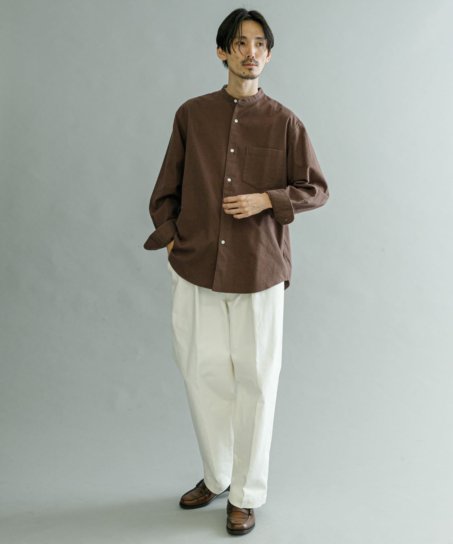 URBAN RESEARCH「『UR TECH』バンドカラーシャツ」|シャツ・ブラウス|