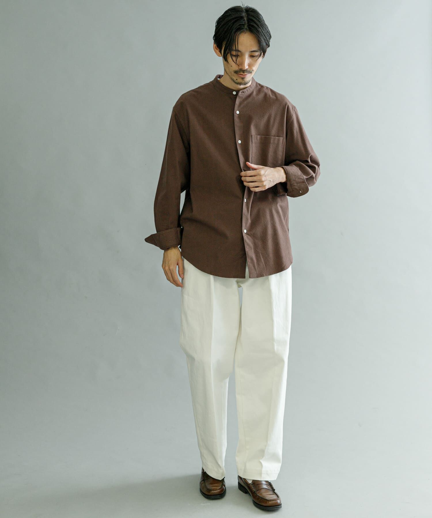 URBAN RESEARCH「『UR TECH』バンドカラーシャツ」|シャツ・ブラウス|