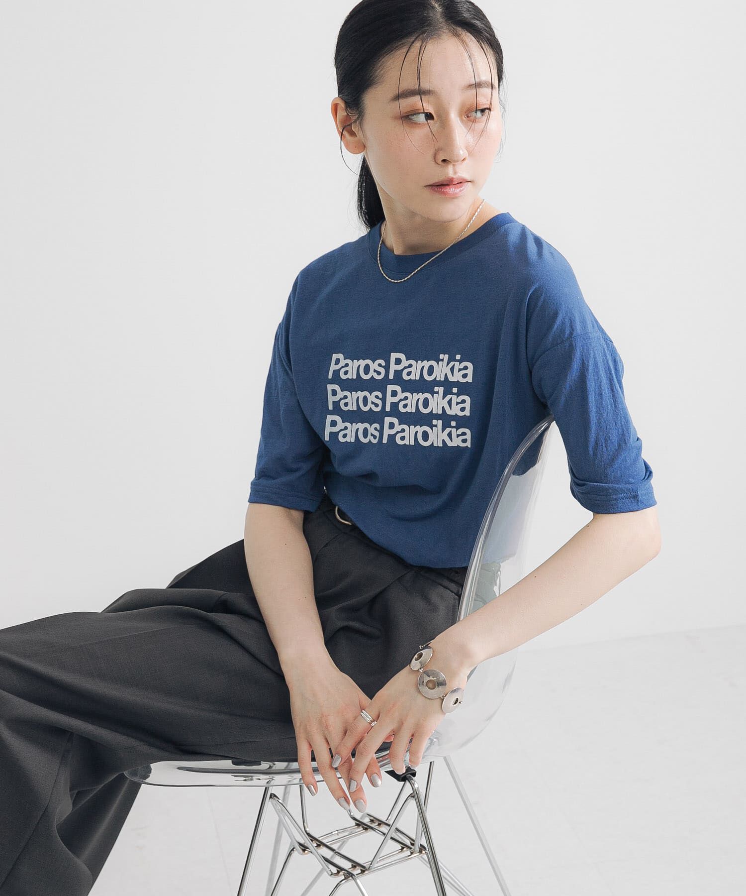 URBAN RESEARCH「シアープリントカラーTシャツ」|Tシャツ・カットソー|ブルー