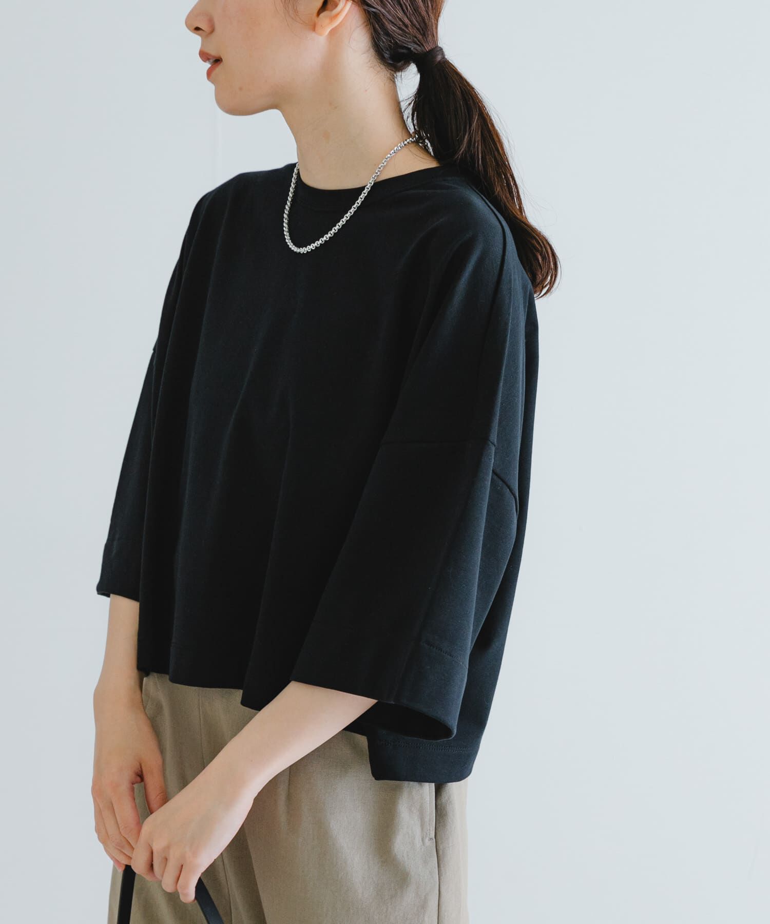 URBAN RESEARCH「ショート丈ハーフスリーブカットソー」|Tシャツ・カットソー|