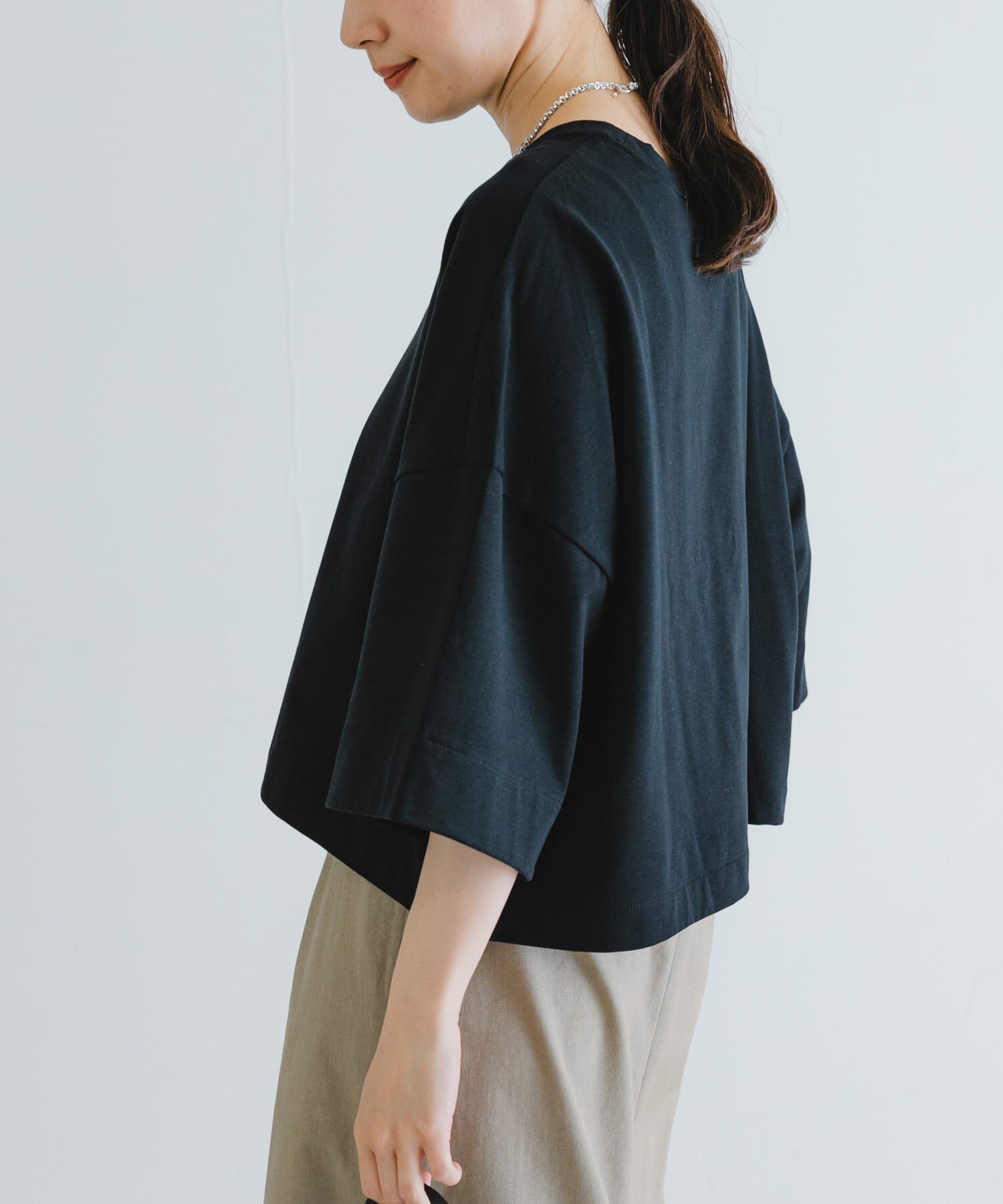 URBAN RESEARCH「ショート丈ハーフスリーブカットソー」|Tシャツ・カットソー|