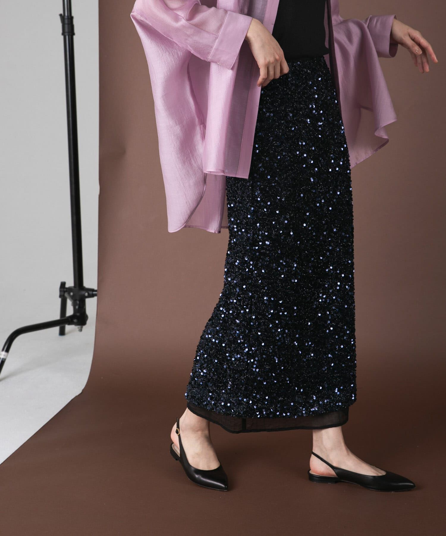 URBAN RESEARCH ROSSO「スパンコールレイヤードスカート」|スカート|