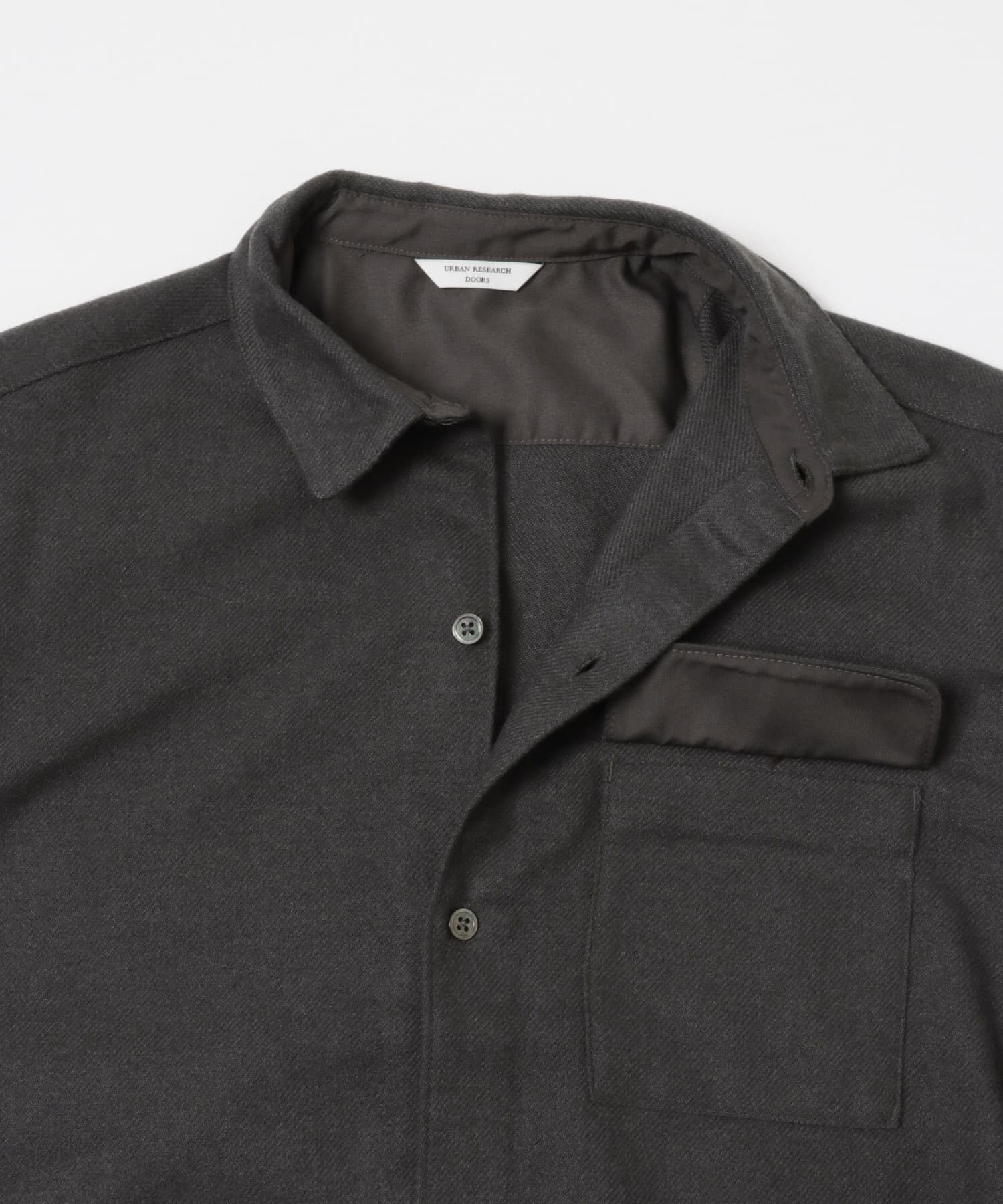 URBAN RESEARCH DOORS「フラノレギュラーカラーシャツ」|シャツ・ブラウス|