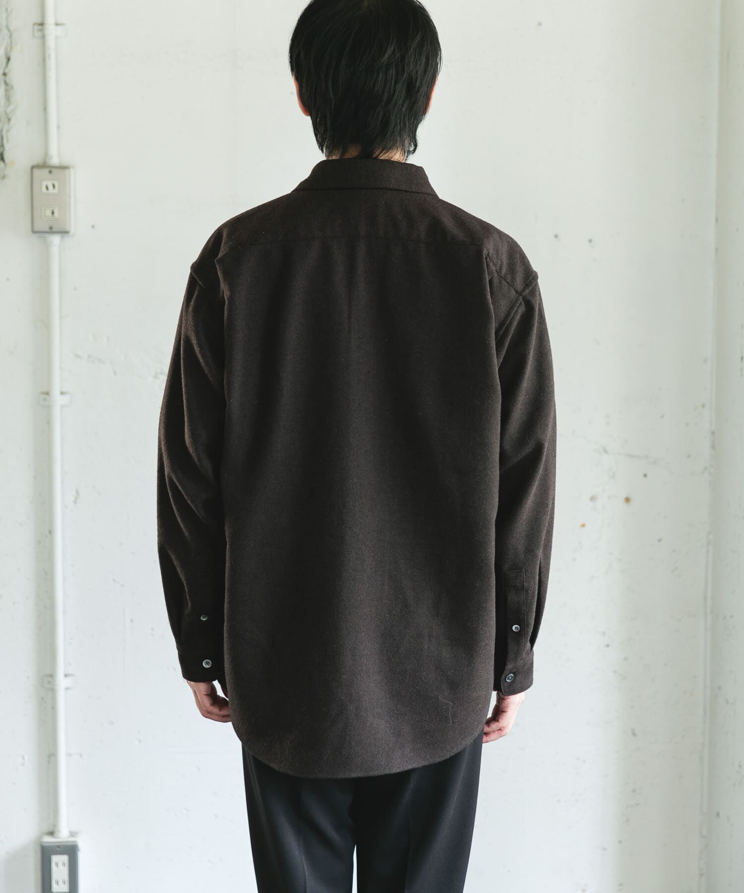 URBAN RESEARCH DOORS「フラノレギュラーカラーシャツ」|シャツ・ブラウス|