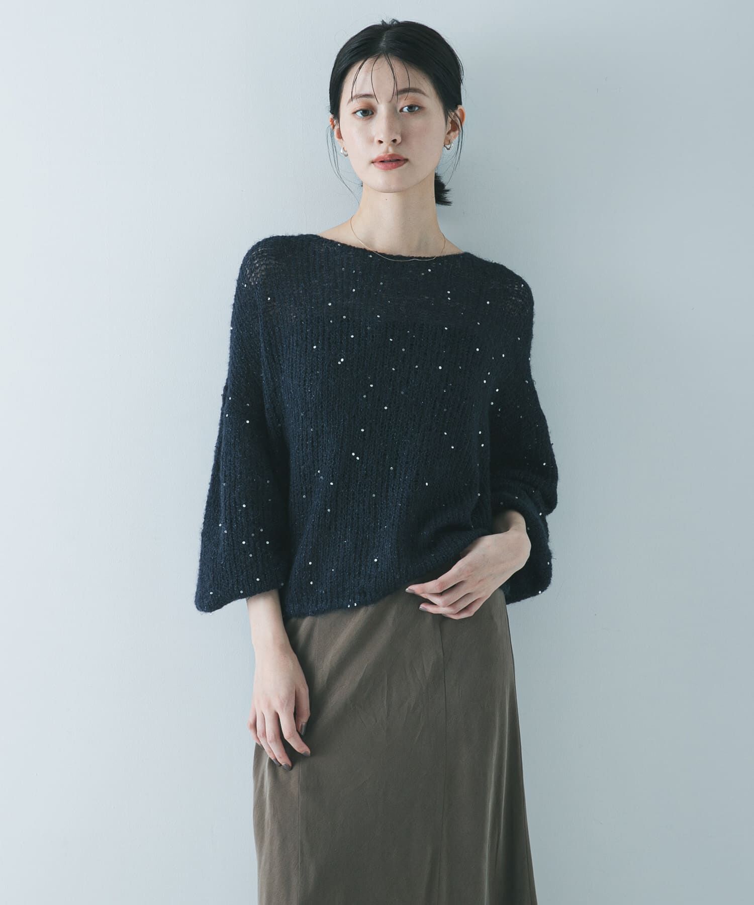 URBAN RESEARCH「スパンコールモヘヤルーズニット」|ニット・セーター|