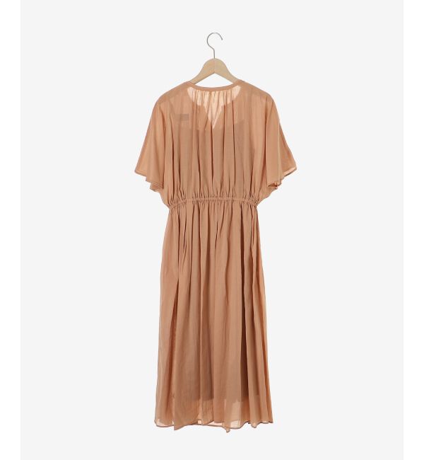 le.coeur blanc「スキッパーギャザーフレアスリーブワンピース」|ワンピース|