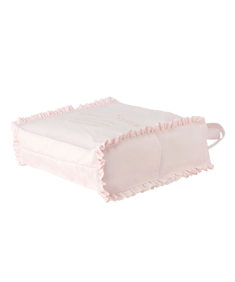 Maison de FLEUR「【A4対応】サテンフリルスクエアトートバッグ」|トートバッグ|