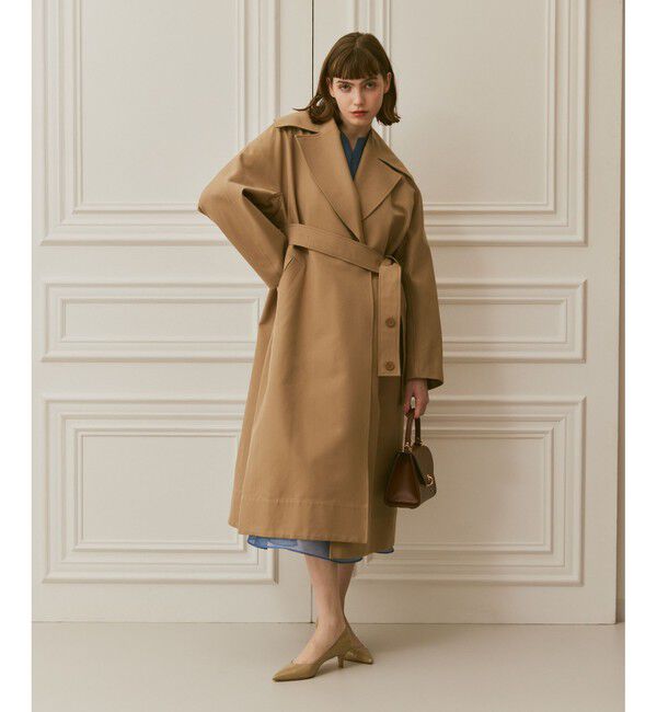 LOULOU WILLOUGHBY「【LOULOU WILLOUGHBY】ギャバビッグシルエットコート」|その他|ベージュ