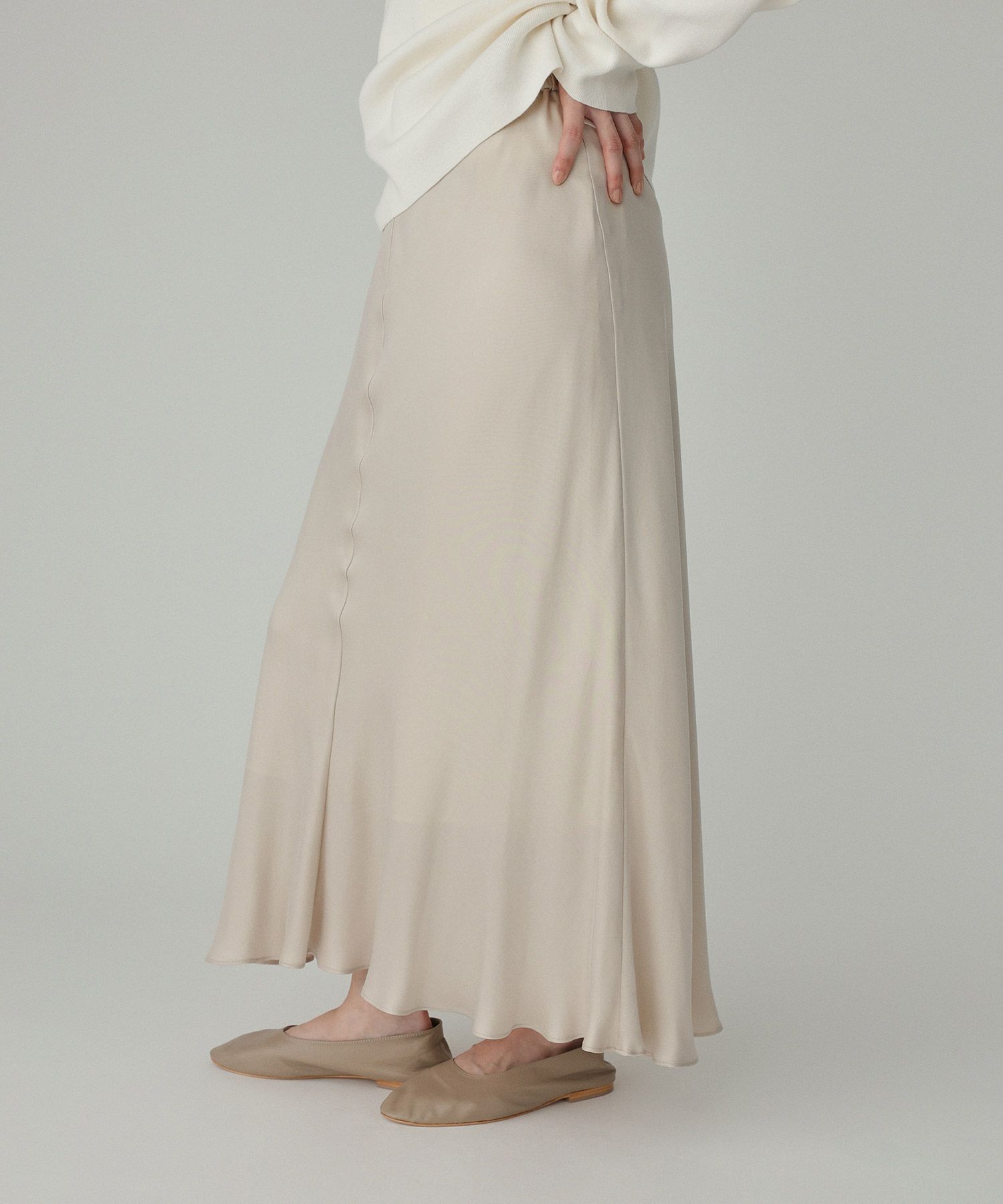 BABYLONE「フィブリルサテンスカート」|スカート|