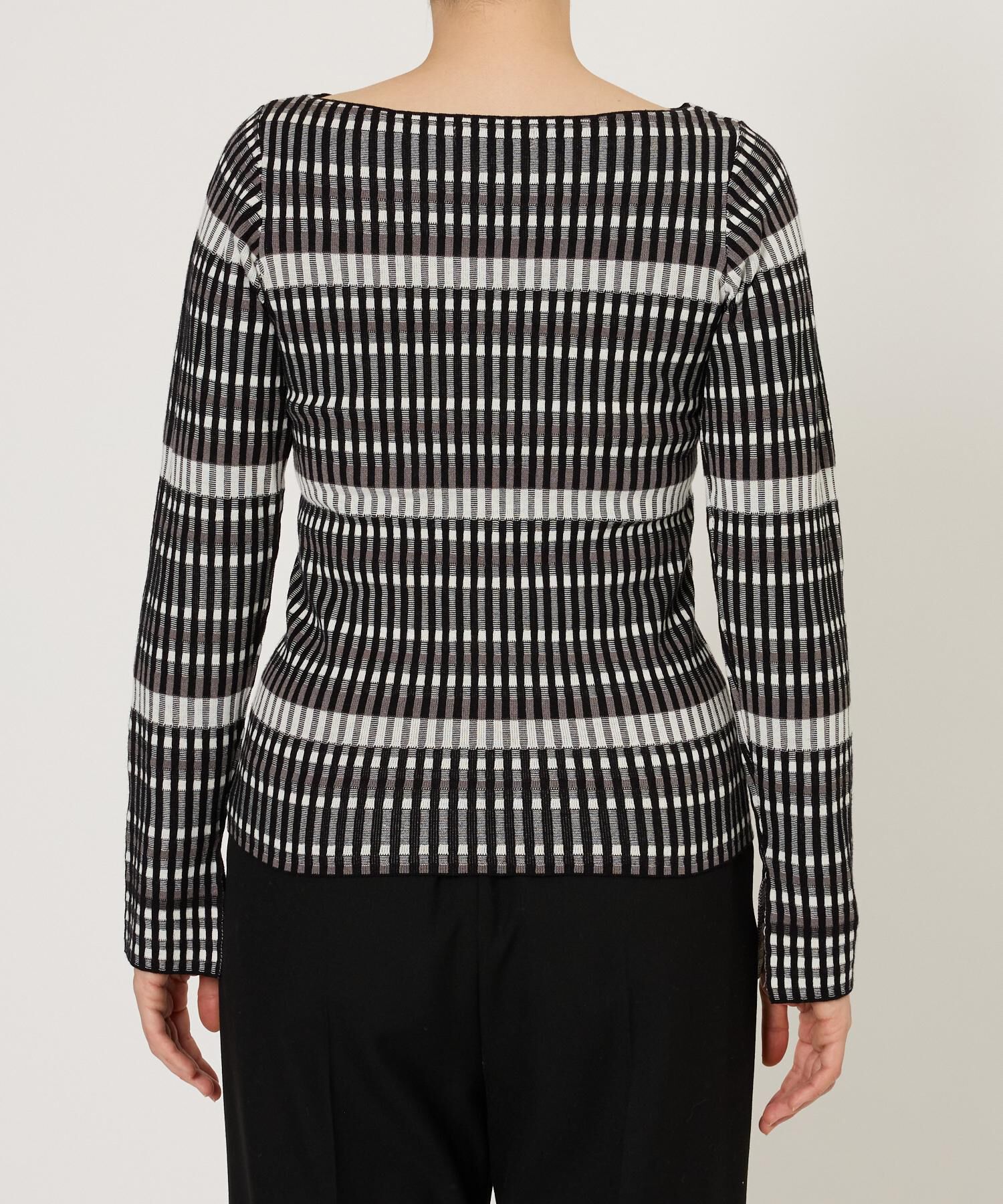 BABYLONE「ギンガム柄プルオーバー」|ニット・セーター|