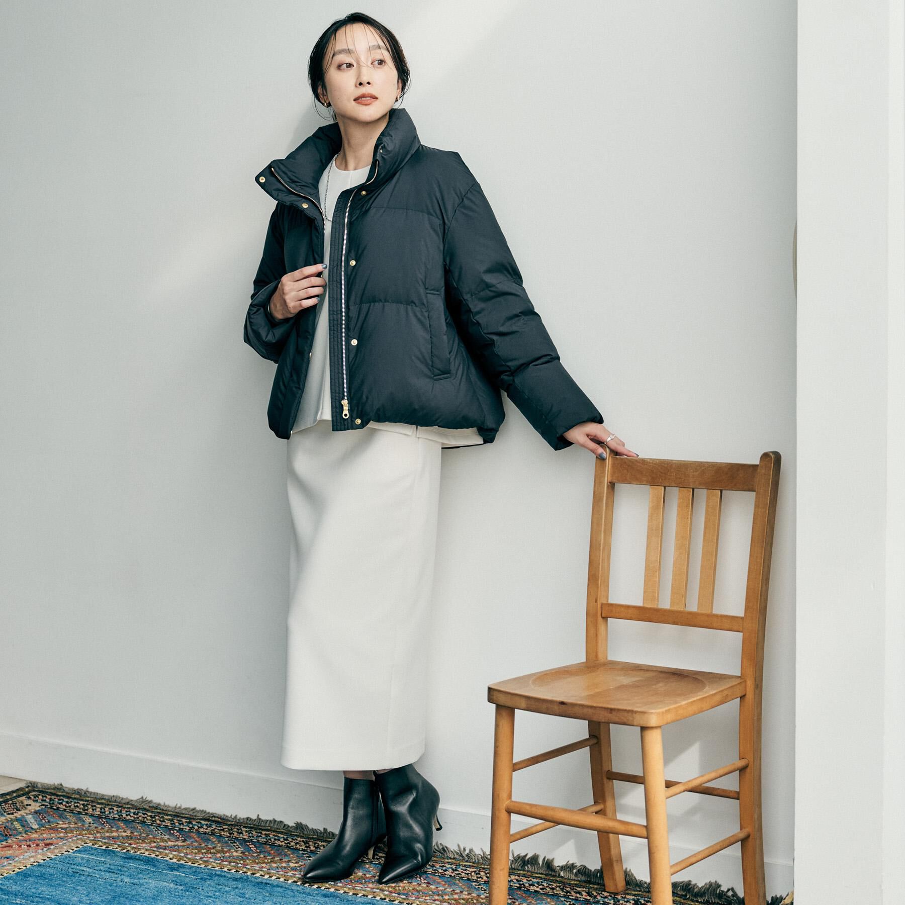 UNTITLED「【セットアップ可/洗える/ウエストゴム】ダンボールジャージスカート」|スカート|