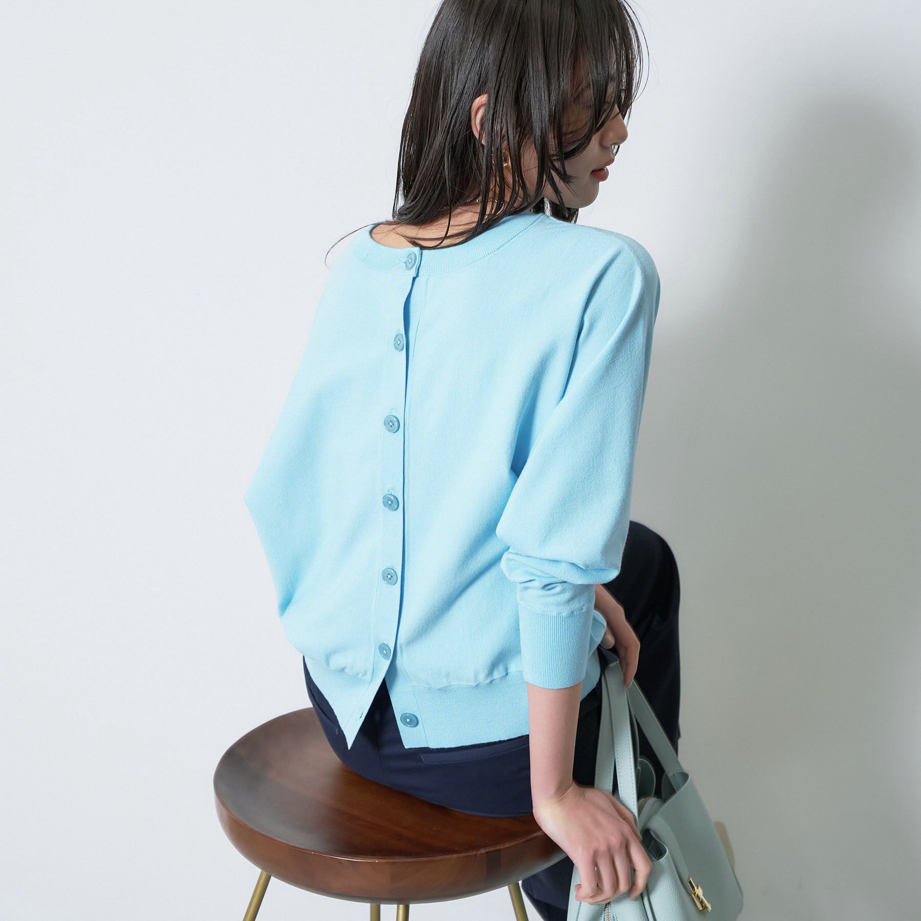 INDIVI「【洗える／前後2WAY／アンサンブル可能】ドルマンスリーブカーディガン」|カーディガン|