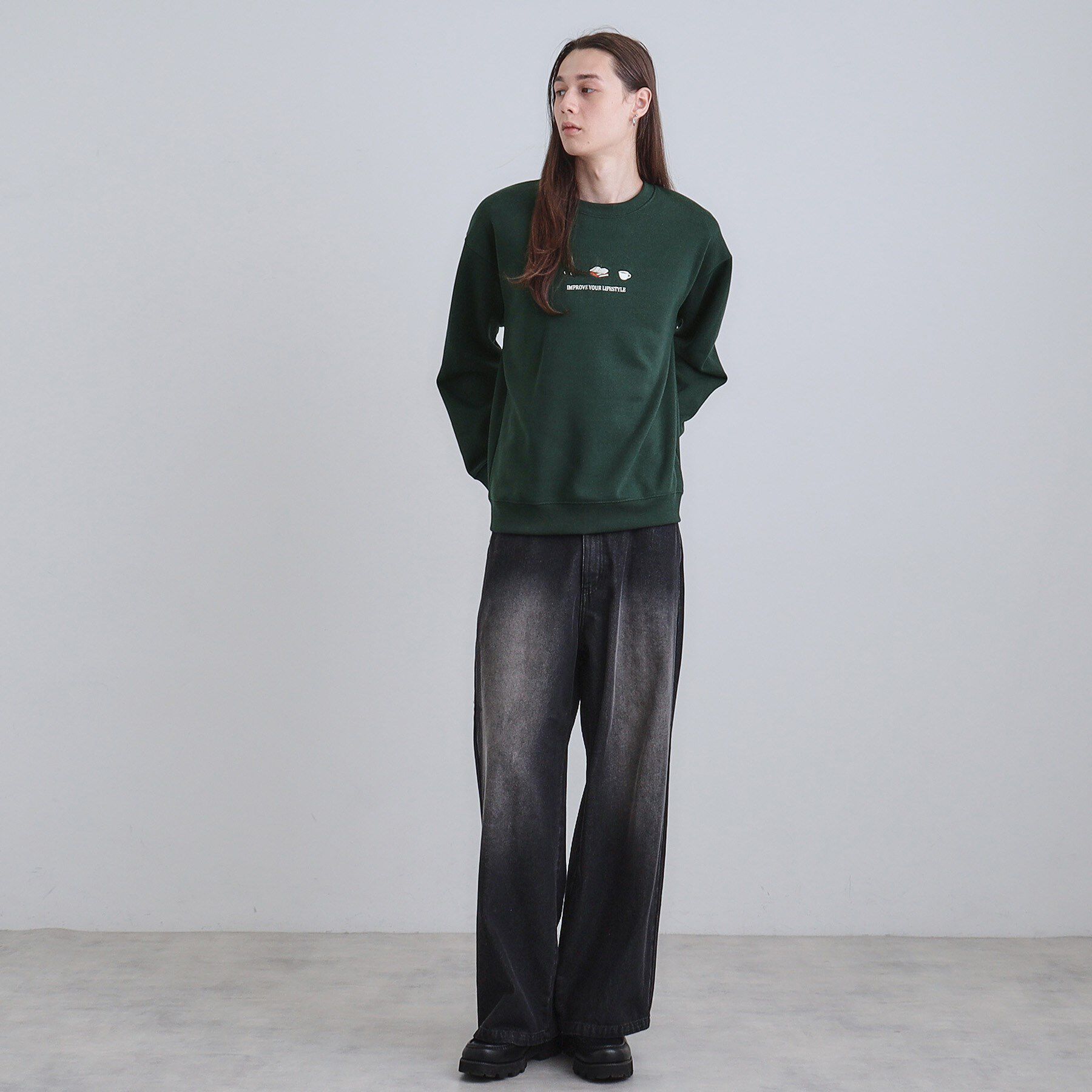 tk.TAKEO KIKUCHI「スリーアイテム刺繍スウェット」|パーカー|