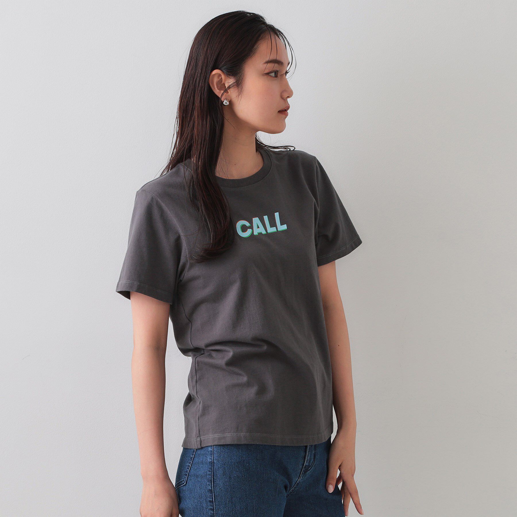OPAQUE.CLIP「カラーロゴTシャツ【洗濯機洗い可】」|Tシャツ・カットソー|