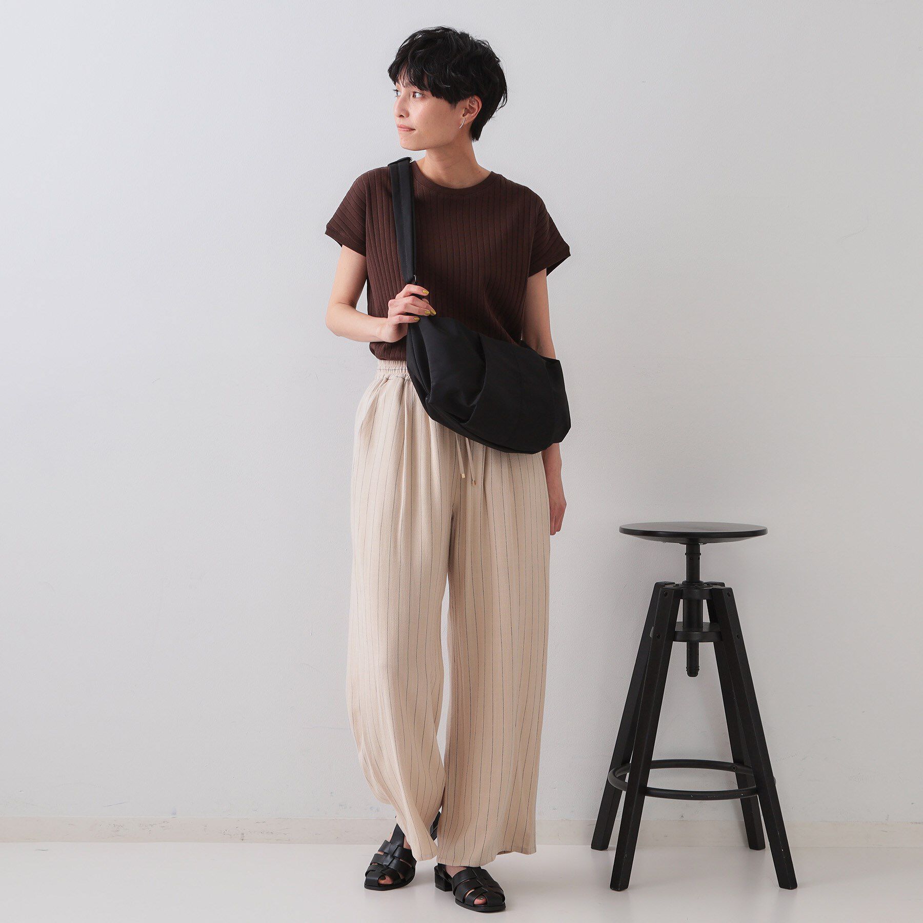 OPAQUE.CLIP「【2WAY】タックデザインミドルショルダーバッグ」|ショルダー・メッセンジャー|