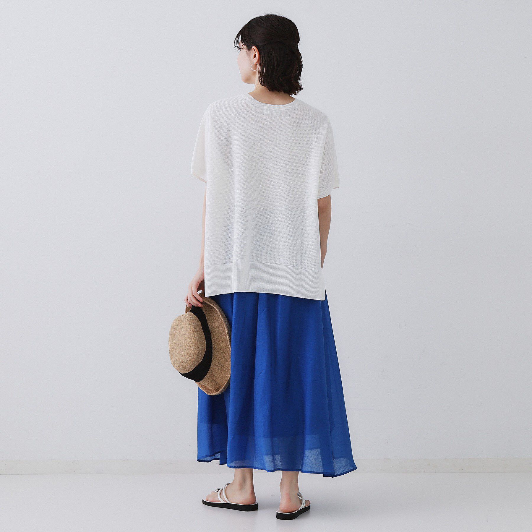 OPAQUE.CLIP「《5色展開/S-LLサイズ》リラクシーメッシュニット【洗濯機洗い可】」|ニット・セーター|