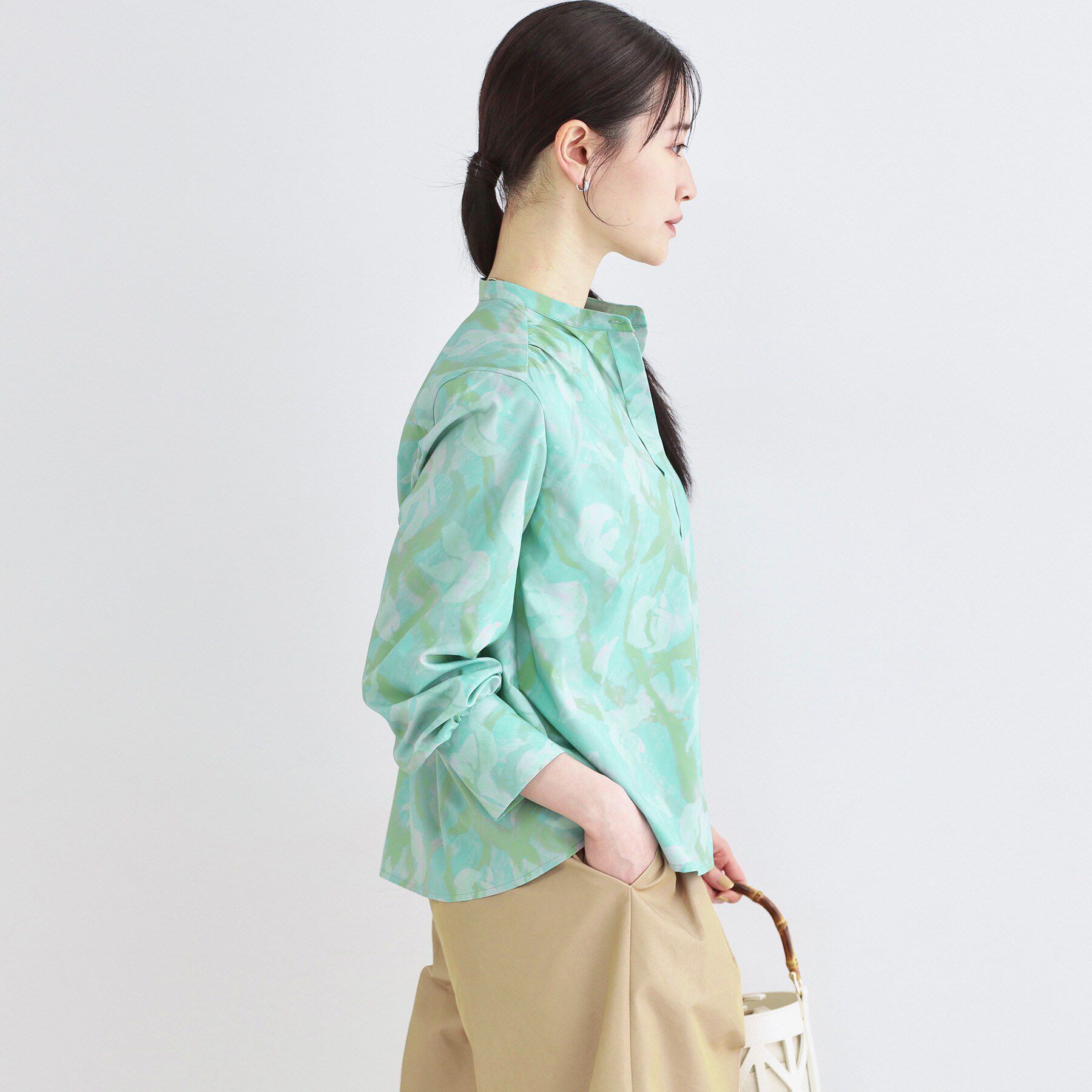 OPAQUE.CLIP「アート柄プリントブラウス【洗濯機OK】」|シャツ・ブラウス|