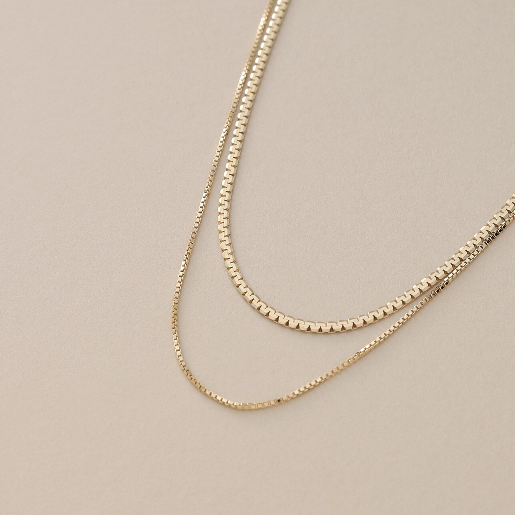 COCOSHNIK「K10ベネフラット&times;ベネレイヤード ネックレス」|ネックレス|