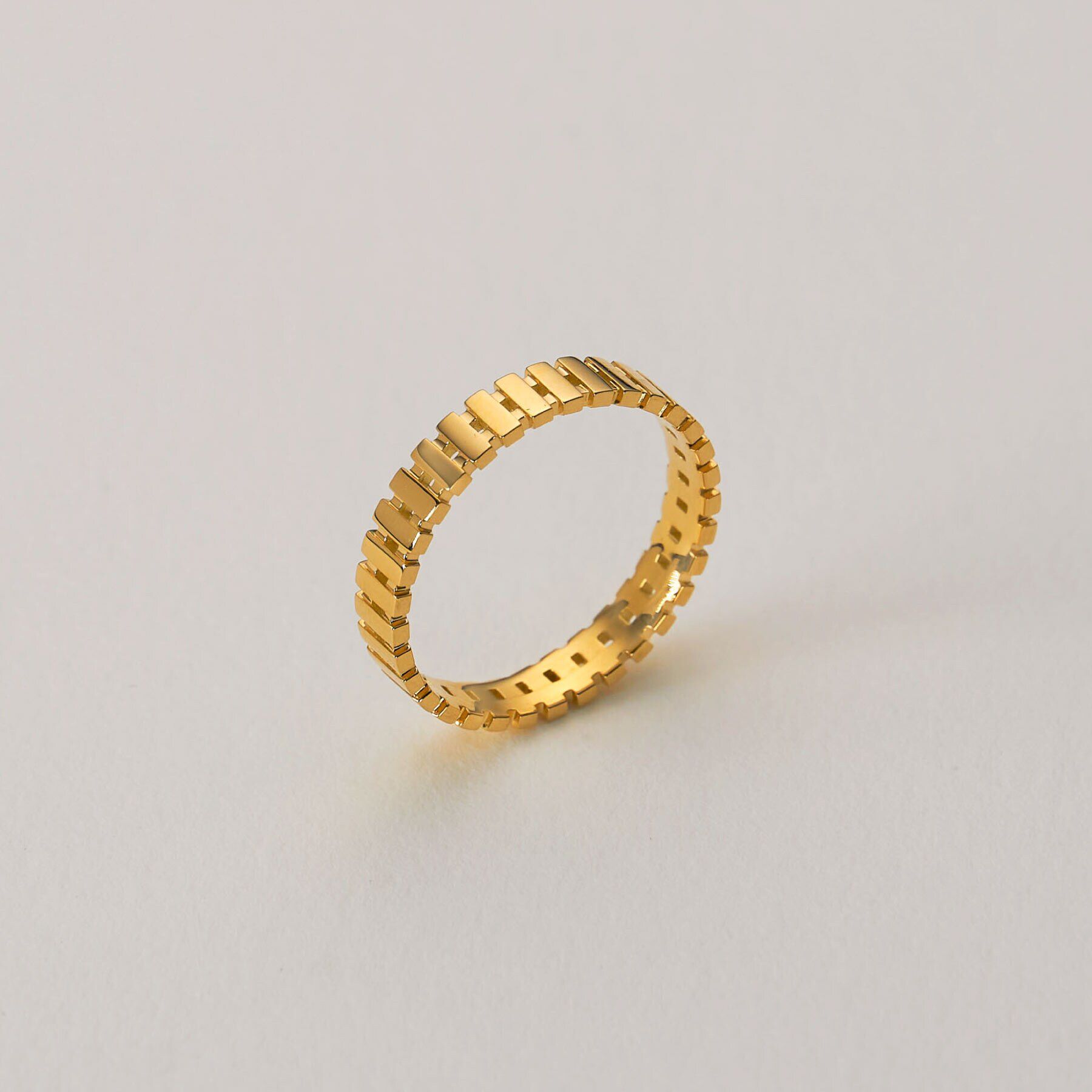 COCOSHNIK「K18レクタングル連続 リング」|リング|