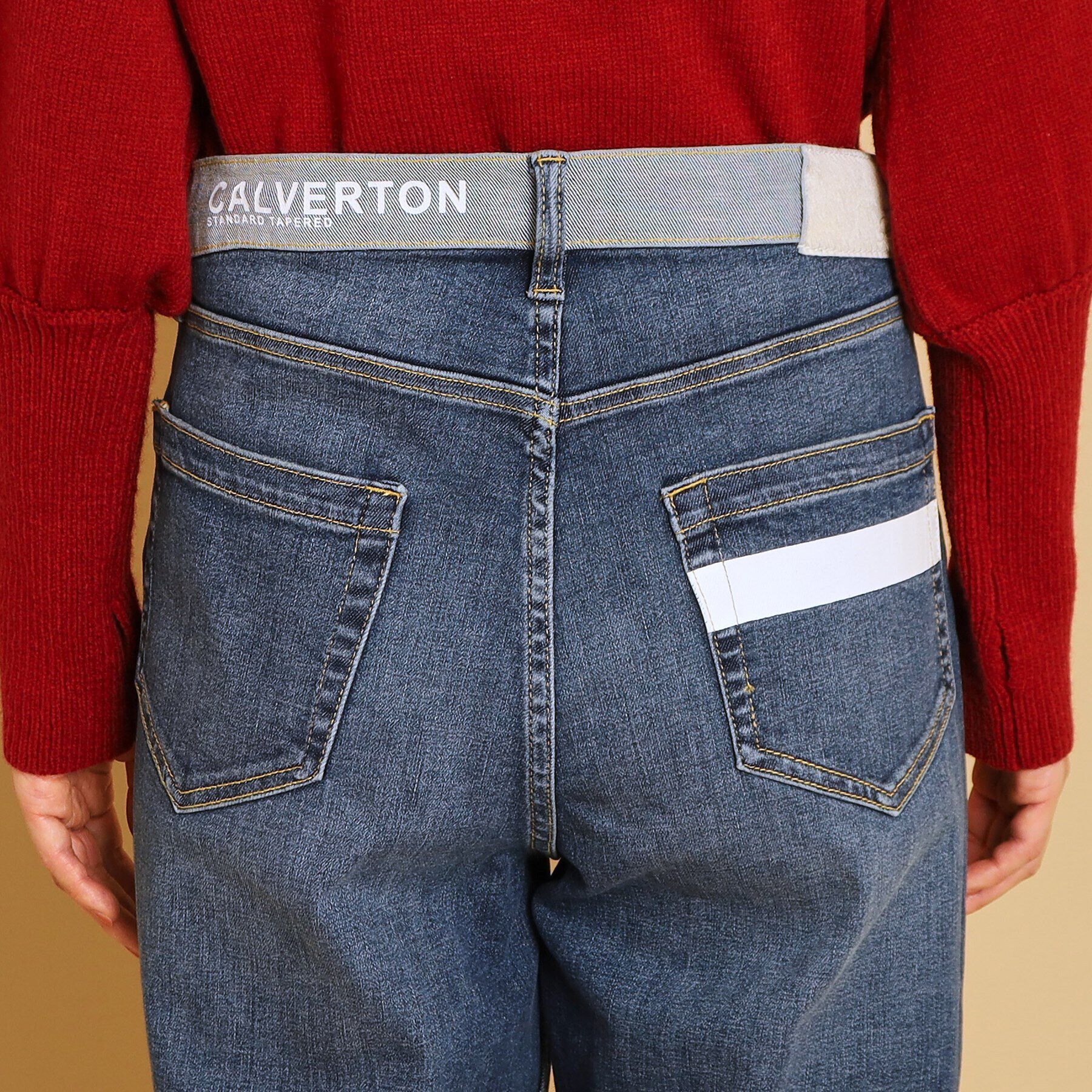 Dessin「【ユニセックス・洗える】テーパードストレッチデニム」|デニム|