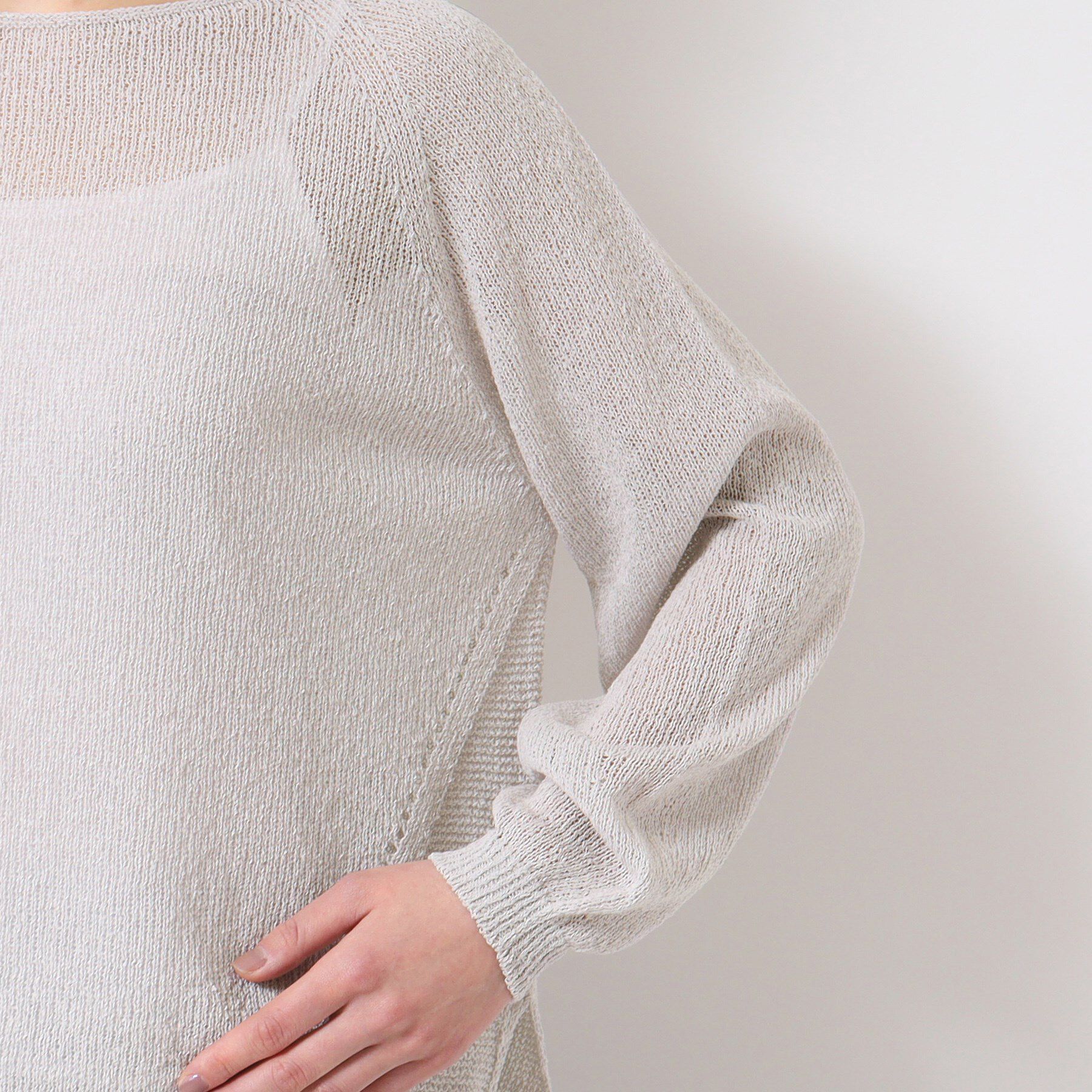 Dessin「【日本製・洗える】ホールガーメントシアーニット」|ニット・セーター|