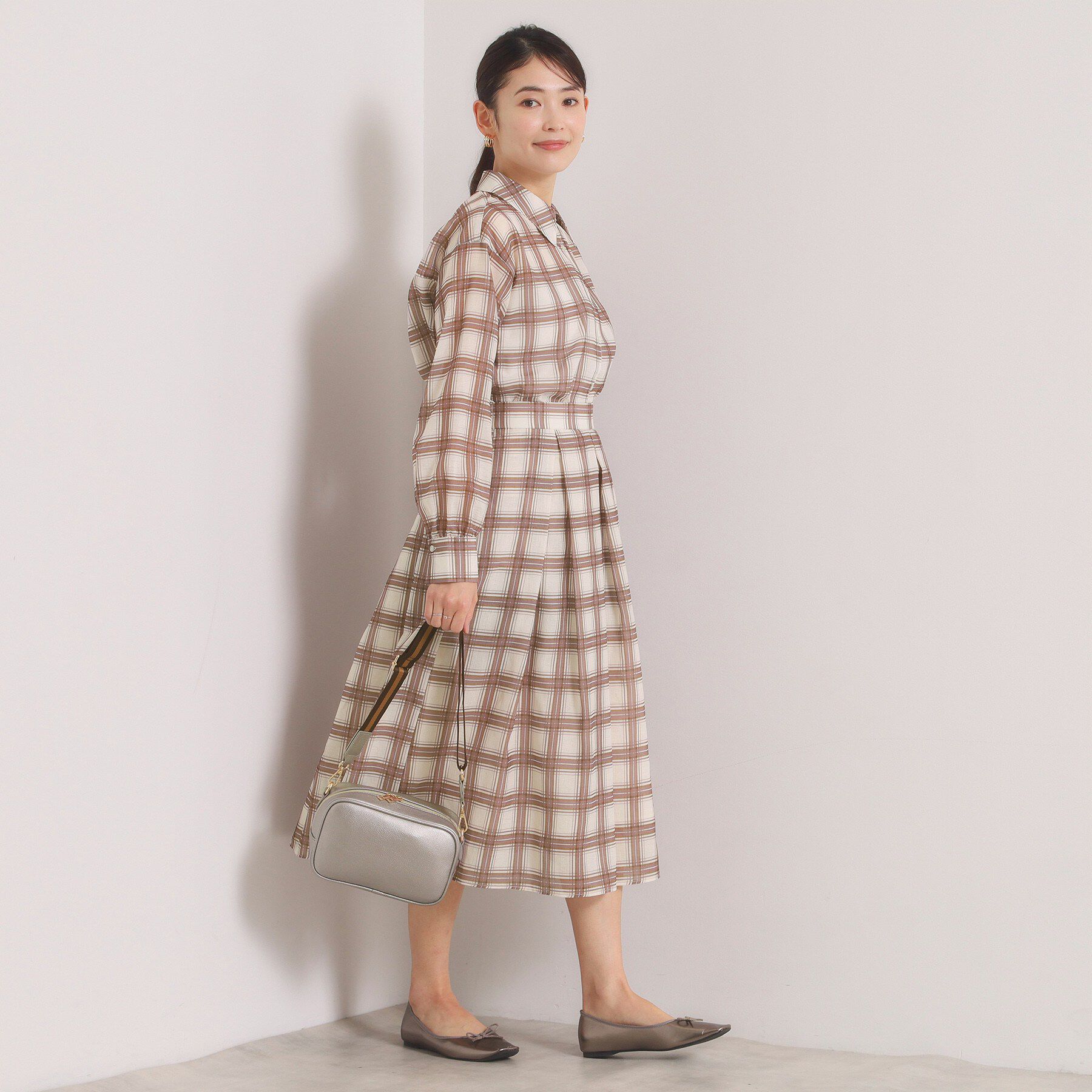 ITS&rsquo;DEMO「【セットアップ可／手洗い可】シアーチェックスカート」|スカート|