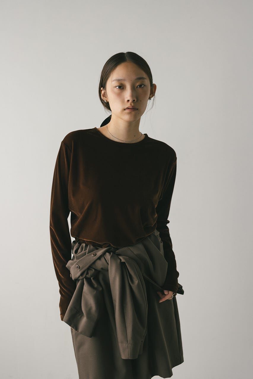 STYLEMIXER「メッシュベロアロンT」|Tシャツ・カットソー|BRN