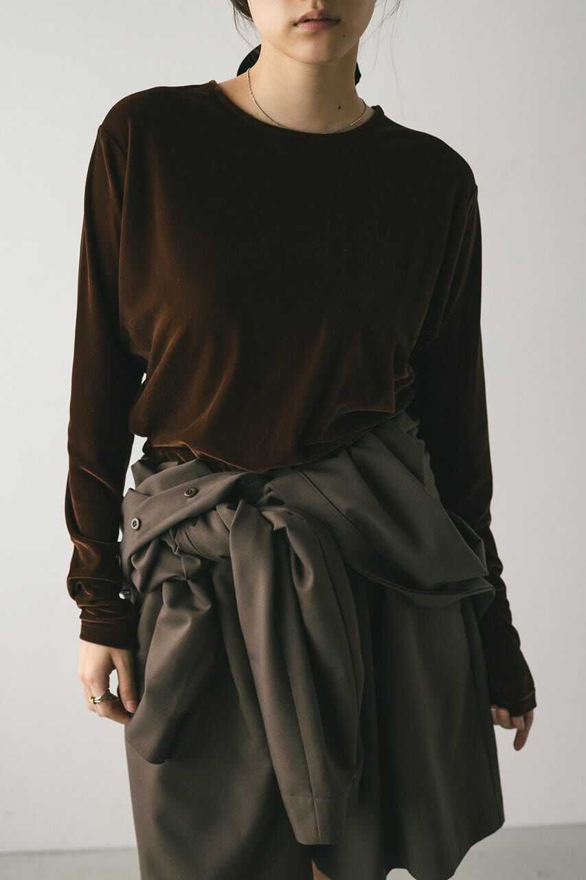 STYLEMIXER「メッシュベロアロンT」|Tシャツ・カットソー|