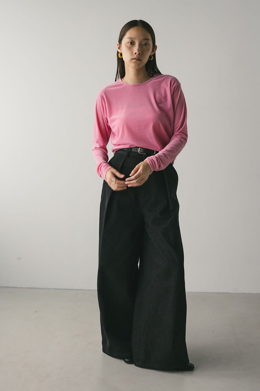 STYLEMIXER「メッシュベロアロンT」|Tシャツ・カットソー|PNK