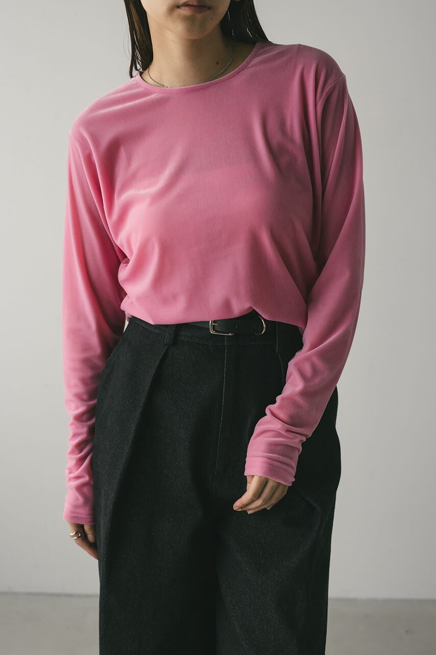 STYLEMIXER「メッシュベロアロンT」|Tシャツ・カットソー|