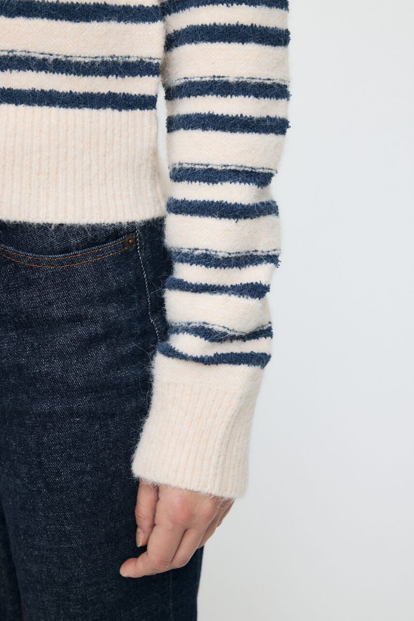 MOUSSY「SHADOW STRIPE KNIT カーディガン」|ニット・セーター|