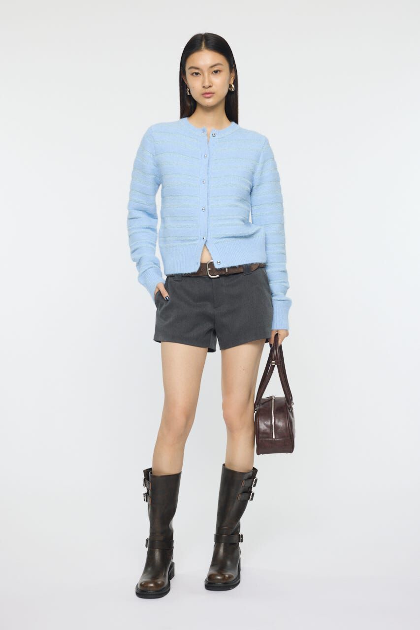 MOUSSY「SHADOW STRIPE KNIT カーディガン」|ニット・セーター|