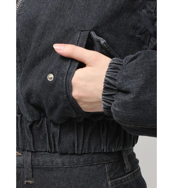 EMODA「ボアカラーデニムブルゾン」|ブルゾン・スタジャン|