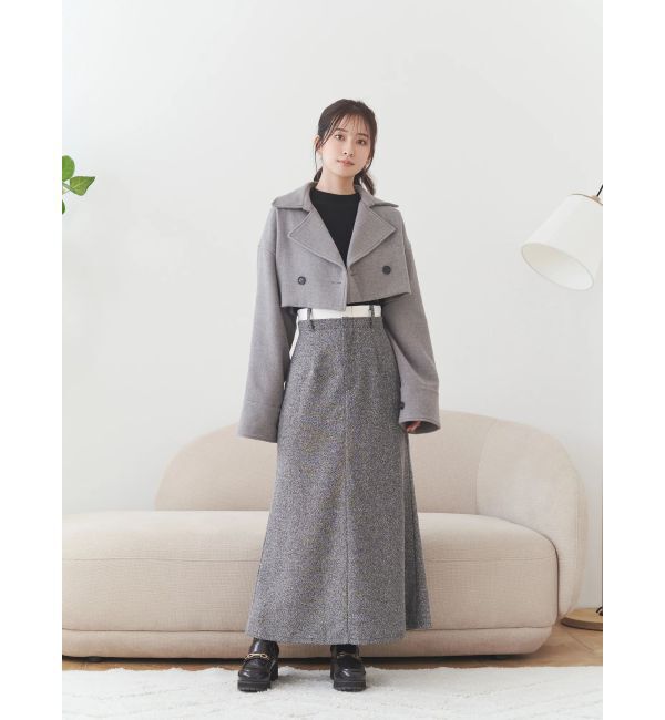 MERCURYDUO「ウエストレイヤードナロースカート」|スカート|