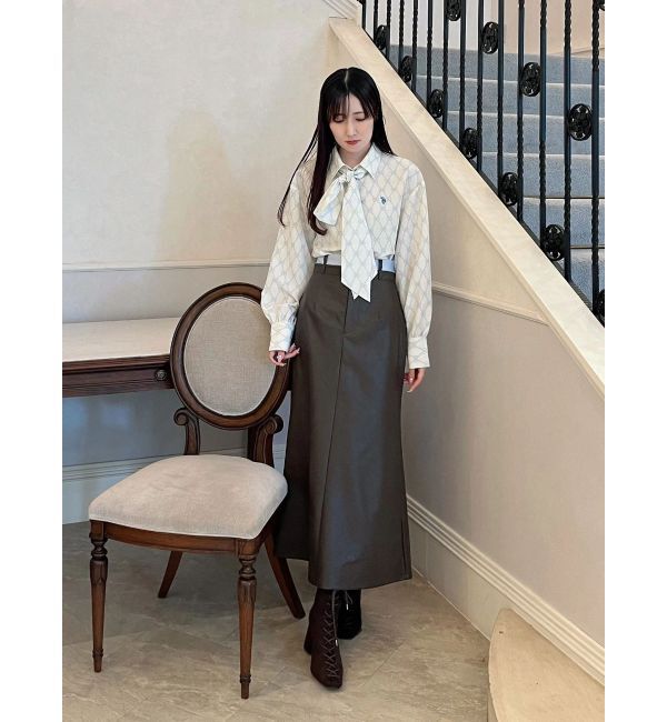 MERCURYDUO「ウエストレイヤードナロースカート」|スカート|