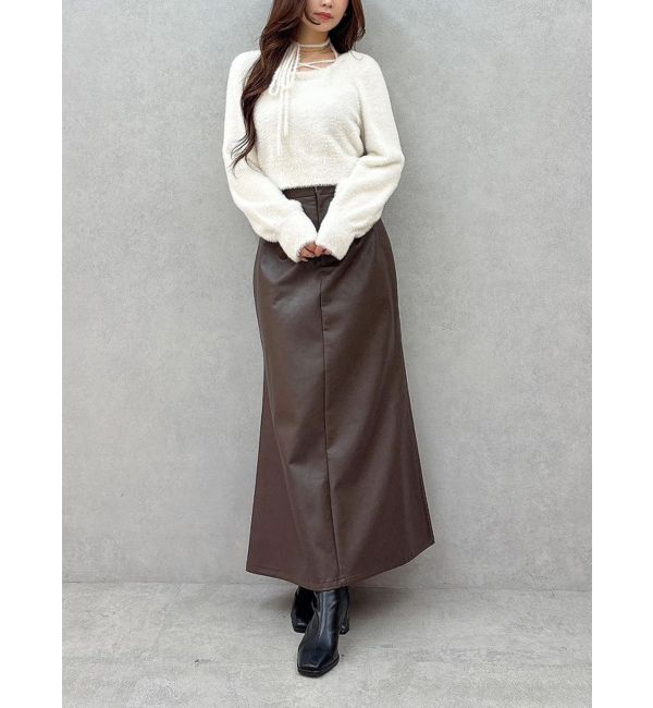 MERCURYDUO「ウエストレイヤードナロースカート」|スカート|