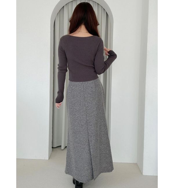 MERCURYDUO「ウエストレイヤードナロースカート」|スカート|